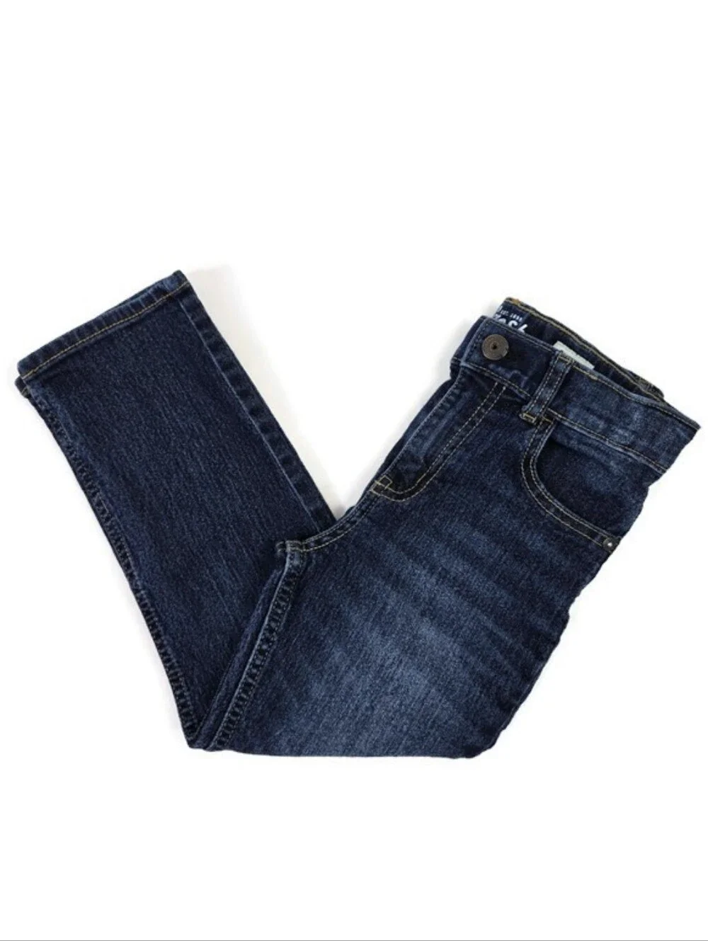Oshkosh B'Gosh Dark Blue Wash Classic Fit Adjustable Waist Denim Jeans Boys 5/5A